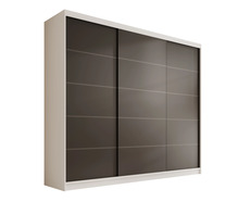 Liugustega riidekapp Adrk Furniture Andy 250, 250 x 215 x 58 cm, pruun/must