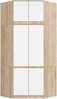Nurgakapp Akord Furniture Factory S100, 100 x 50 x 235 cm, valge/sonoma tamm