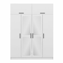 Riidekapp Kalune Design Kale 3939, 52 x 180 x 225 cm, valge