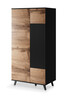 Riidekapp Halmar RANDOM S-1, wotan tamm / must