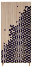 Riidekapp Kalune Design Stil 123, 52 x 90 x 192 cm, sinine/sonoma tamm