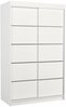 Liugustega riidekapp Adrk Furniture Benisso, 120 x 200 x 58 cm, valge