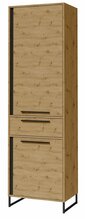Riidekapp Adrk Furniture Aria, 40 x 60 x 200 cm, pruun/must