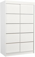 Liugustega riidekapp Adrk Furniture Benisso, 120 x 200 x 58 cm, valge