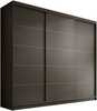 Riidekapp Adrk Furniture Andy 250, liugustega, 250 x 215 x 58 cm, must