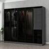 Riidekapp Kalune Design Kale 6091, 52 x 225 x 210 cm, antratsiit/must