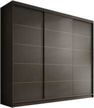Riidekapp Adrk Furniture Andy 250, liugustega, 250 x 215 x 58 cm, must