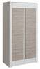 Riidekapp Halmar Alvo SZF2D, 58 x 102 x 198 cm, valge/kreem