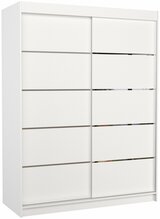 Riidekapp Adrk Furniture Luft, 150 x 58 x 200 cm, valge