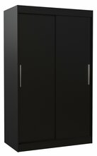 Liugustega riidekapp Adrk Furniture Collin 120, 58 x 120 x 200 cm, must