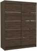Riidekapp Adrk Furniture Luft 150, 150 x 58 x 200 cm, šokolaad