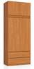 Riidekapp Akord S90, 51 x 90 x 234 cm, pruun/lepp