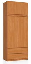 Riidekapp Akord S90, 51 x 90 x 234 cm, pruun/lepp