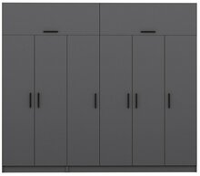 Riidekapp Kalune Design Kale 5175, 52 x 270 x 235 cm, antratsiit