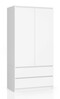 Riidekapp Akord Furniture Factory S90, 50.4 x 90.4 x 180 cm, valge