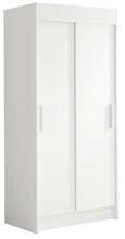 Riidekapp Adrk Furniture Karien 100, 100 x 60 x 216 cm, valge, liugustega