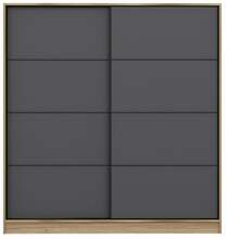 Riidekapp Kalune Design Kale 3975, 52 x 180 x 210 cm, antratsiit/pruun