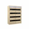 Riidekapp Adrk Furniture Martinez 150, 150 x 200 x 58 cm, LED valgustusega, beež/Sonoma