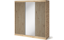 Riidekapp Eltap Emerio III, 180 x 60 x 204 cm, peegliga, tamm