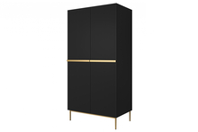 Riidekapp Bogart Nicole, 100 cm, must, kuldsed jalad