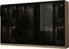 Riidekapp Kalune Design Kale 7652, 52 x 315 x 210 cm, pruun/must