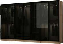 Riidekapp Kalune Design Kale 7652, 52 x 315 x 210 cm, pruun/must