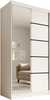 Riidekapp Adrk Furniture Laurencja 100, 100 x 58 x 200 cm, peegliga, valge