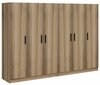 Riidekapp Kalune Design Kale 7631, 52 x 270 x 210 cm, pruun