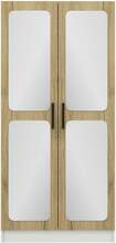Riidekapp Kalune Design Kale 506MNR2143, 90 x 52 x 190 cm, peegliga, pähkel