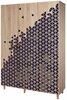 Riidekapp Kalune Design Mode 123, 135 x 52 x 192 cm, sinine/sonoma tamm