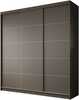 Liugustega riidekapp Adrk Furniture Greta 200, 200 x 58 x 215 cm, must