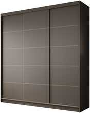 Liugustega riidekapp Adrk Furniture Greta 200, 200 x 58 x 215 cm, must