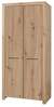 Riidekapp Adrk Furniture Janez 2, 93 x 52 x 200 cm, must/tamm