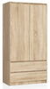 Riidekapp Akord S90, 90 x 51 x 180 cm, tamm