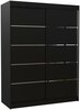 Liugustega riidekapp Adrk Furniture Luft 150, 150 x 58 x 200 cm, must