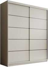 Liugustega riidekapp Adrk Furniture Hannah 180, 180 x 58 x 215 cm, valge/beež/kašmiir
