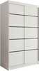 Riidekapp Adrk Furniture Lizi 120, 120 x 58 x 200 cm, valge