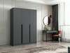 Riidekapp Kalune Design Kale 2287, 52 x 135 x 210 cm, antratsiit
