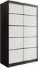 Riidekapp Adrk Furniture Lizi 120, 120 x 58 x 200 cm, must/valge