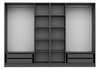 Riidekapp Kalune Design Kale 5044, 270 x 52 x 210 cm, antratsiit
