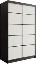 Riidekapp Adrk Furniture Lizi 120, 120 x 58 x 200 cm, must/valge