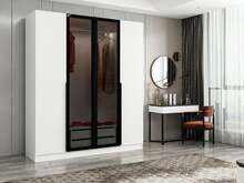 Riidekapp Kalune Design Kale Plus 7810, 52 x 180 x 210 cm, valge/must