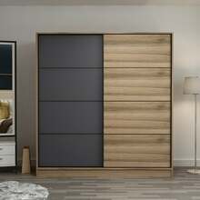 Riidekapp Kalune Design Kale 7164, 52 x 220 x 210 cm, antratsiit