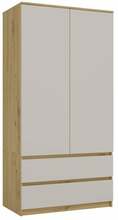 Riidekapp Malwa SS-90, 90 x 50 x 180 cm, kašmiir/artisan tamme
