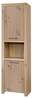 Riidekapp Adrk Furniture Janez, 40 x 58 x 200 cm, tamm/pruun/must