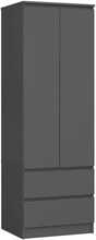 Riidekapp Akord Star S60 2D 2SZ, 60 x 51.5 x 180 cm, grafiit
