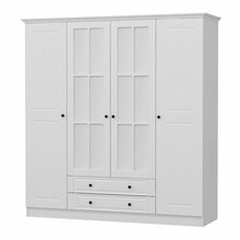 Riidekapp Kalune Design Kale 4017, 52 x 180 x 190 cm, peegliga, valge
