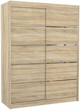 Riidekapp Adrk Furniture Luft 150, 150 x 200 x 58 cm, sonoma tamm