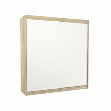 Riidekapp Adrk Furniture Terecia 200, 58 x 200 x 215 cm, tamme värv/valge