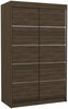Riidekapp Adrk Furniture Benisso 120, liugustega, 120 x 58 x 200 cm, pruun (šokolaad)